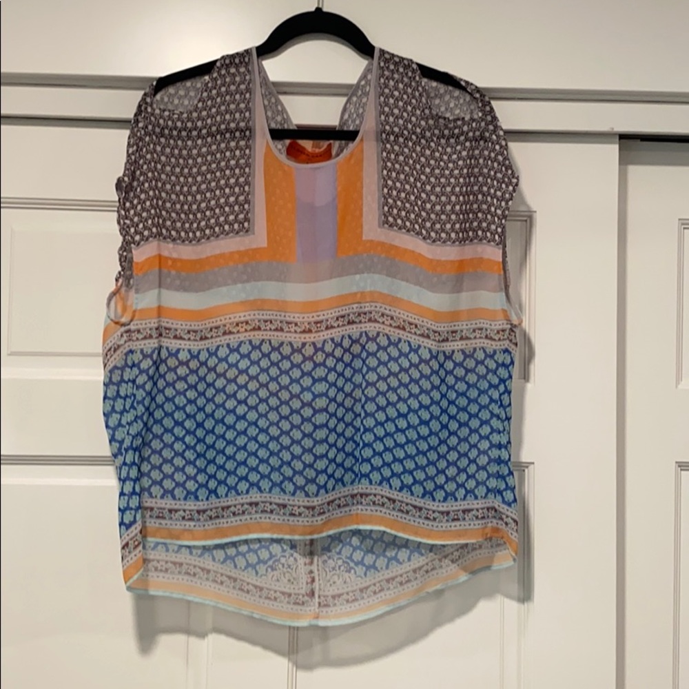 Clover Canyon Polyester and Silk Sheer Blouse